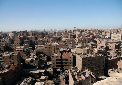 Construction in downtown Cairo